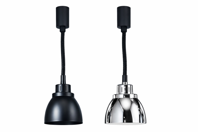 Heat Lamp - Solid Black/Chrome